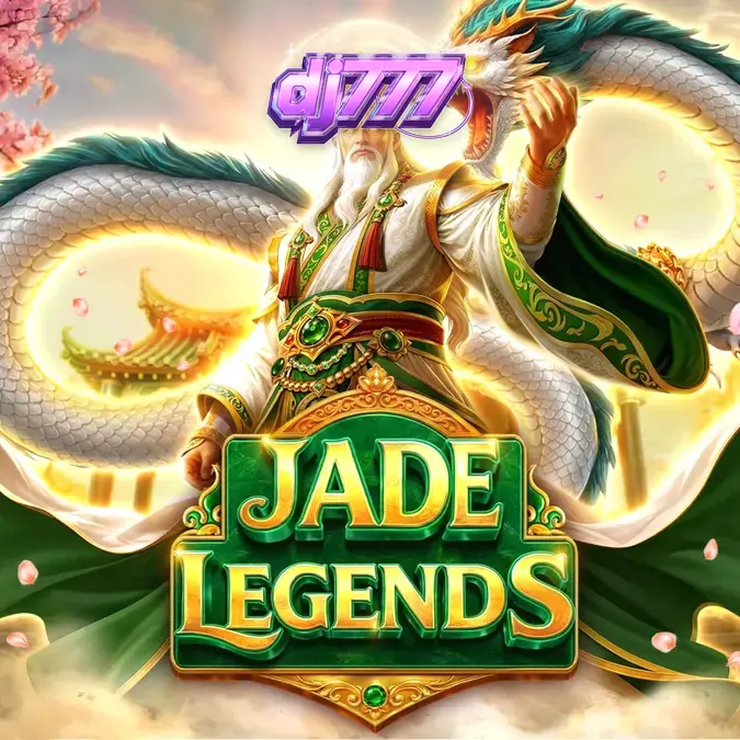 Interface do jogo de slot Jade Legends com dragões e elementos orientais