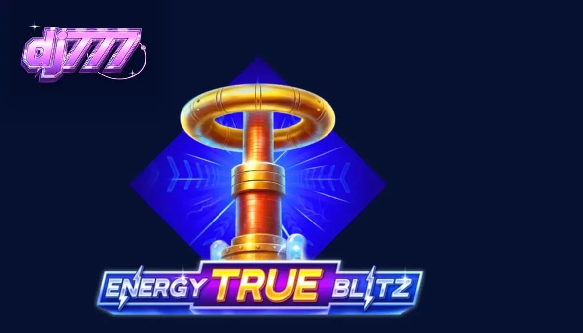 Interface do jogo de slot Energy True Blitz com tema neon e elétrico